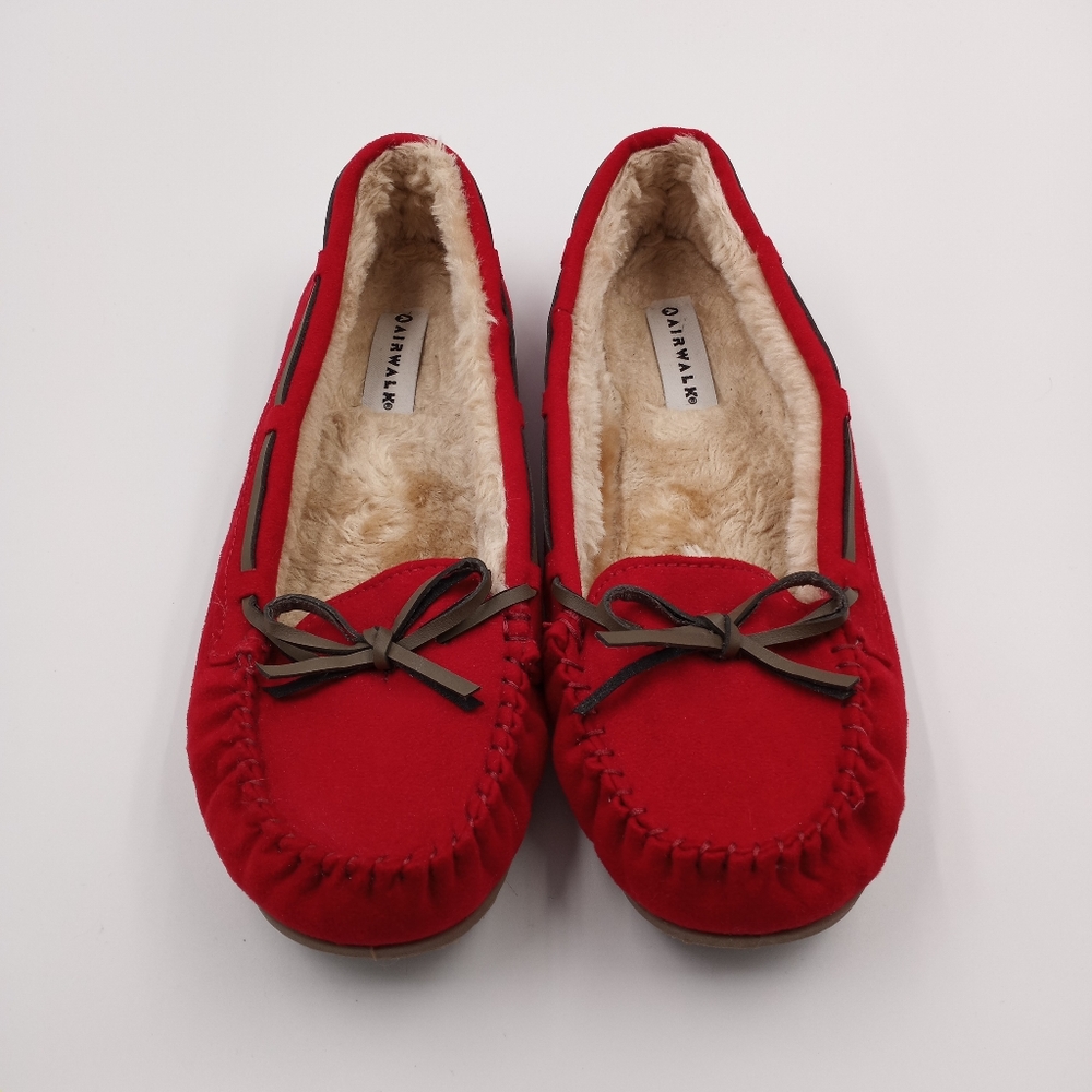 Red Moccasins women's size 10